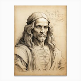 Portrait Of Leonardo Da Vinci 1 Canvas Print