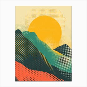 Abstract Mountain Landscape Canvas Print