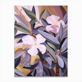 Periwinkle 4 Flower Painting Canvas Print