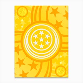 Geometric Abstract Glyph in Happy Yellow and Orange n.0065 Canvas Print
