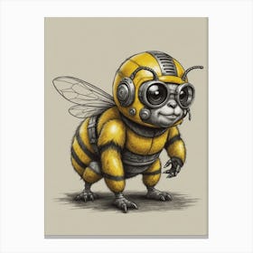 Robot Bee Canvas Print