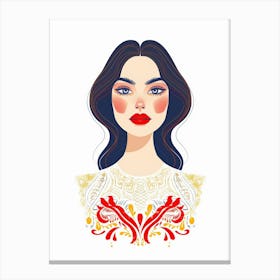 Illustration Of A Woman 8 Canvas Print