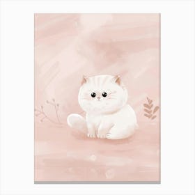 Cute White Cat Canvas Print