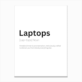 Laptops Definition Meaning Canvas Print