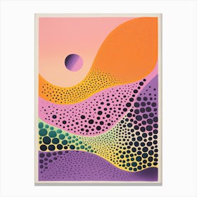 Abstract Landscape Risograph Style 6 Canvas Print