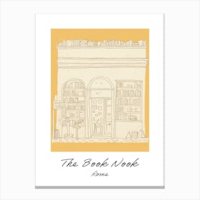 Rome The Book Nook Pastel Colours 2 Poster Canvas Print