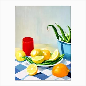 Green Beans 2 Tablescape vegetable Canvas Print