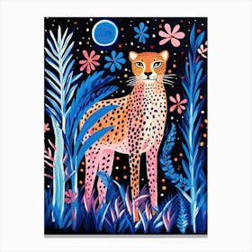 Cheetah In The Jungle, Matisse Inspired Canvas Print