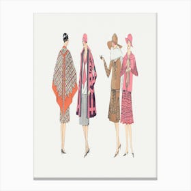 Flapper Dresses (1923) Fashion Plates In High Resolution Published In Très Parisie Canvas Print