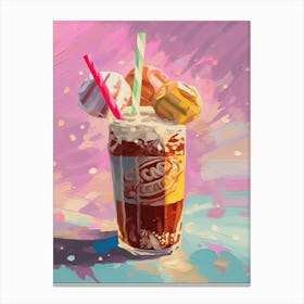 A Frapuccino Oil Painting 4 Canvas Print