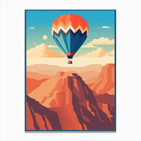 Hot Air Balloon Cappadocia Art Deco 1 Canvas Print