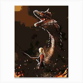 Dragons Of Westeros house of dragon Canvas Print