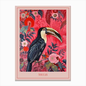 Floral Animal Painting Toucan 2 Poster Canvas Print