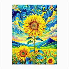 Sunflowers In The Sky Canvas Print