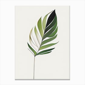 Olive Leaf Abstract 2 Canvas Print