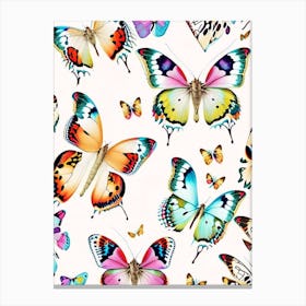 Butterfly Repeat Pattern Decoupage 2 Canvas Print