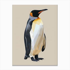 Emperor Penguin Gold Harbour Minimalist Illustration Illustration 3 Canvas Print