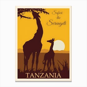 Tanzania Serengeti Travel Canvas Print