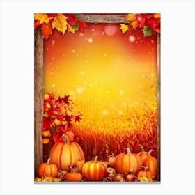 Autumn Sale Banner Vibrant Oranges Deep Reds And Warm Golds Spotlight Festive Design Leaves Gent 2 1 Canvas Print