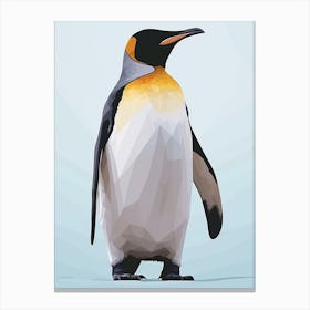 Emperor Penguin Robben Island Minimalist Illustration 2 Canvas Print