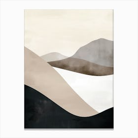 Beige Radiance Minimalist Style Canvas Print