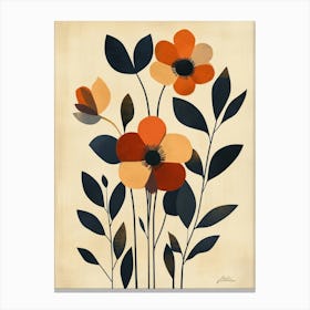 Orange Flowers 2 Canvas Print