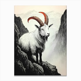 Goat In The Mountains Toile