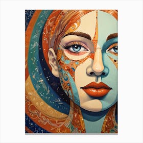 Woman'S Face 4 Canvas Print