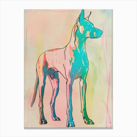 Dog Watercolour Silhouette Canvas Print