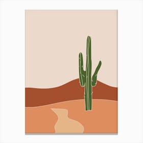 The Only Cactus Canvas Print