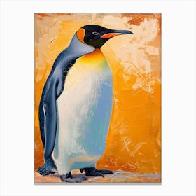 King Penguin Saunders Island Colour Block Painting 4 Canvas Print
