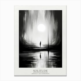 Solitiude Abstract Black And White 2 Poster Canvas Print
