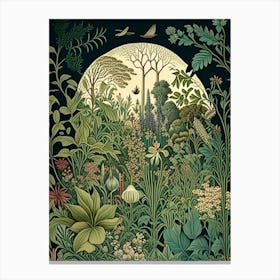 Jardin Des Plantes 1, France Vintage Botanical Canvas Print