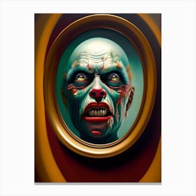 Zombie In A Mirror Canvas Print