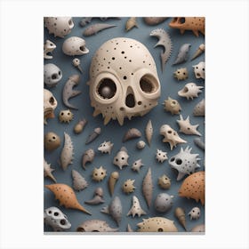 Skulls And Bones Canvas Print