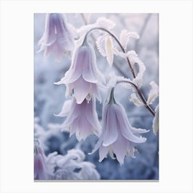 Frosty Botanical Canterbury Bells 2 Canvas Print