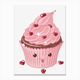 Valentine'S Day Cupcake Canvas Print