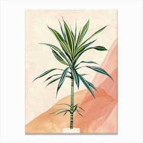 Dracaena Plant Minimalist Illustration 1 Canvas Print