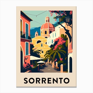 Sorrento 4 Vintage Travel Poster Canvas Print