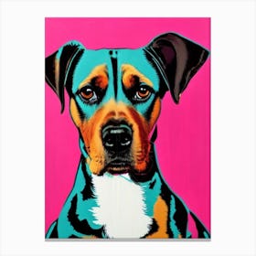 Black And Tan Coonhound Andy Warhol Style dog Canvas Print