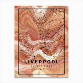 Liverpool Map Canvas Print