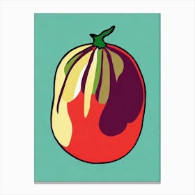 Tomatillo Bold Graphic vegetable Canvas Print