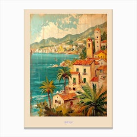 Kitsch Sicily Poster 2 Canvas Print