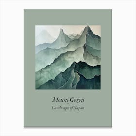Landscapes Of Japan Mount Goryu Canvas Print