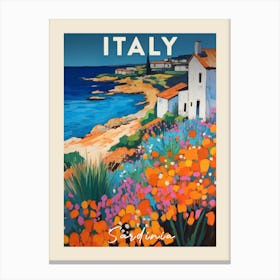 Sardinia Italy 1 Fauvist Painting Travel Poster Canvas Print