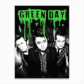 Green Day band music punk 2 Canvas Print