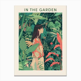 In The Garden Poster Green 14 Canvas Print