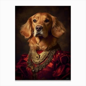 Golden Retriever Baroque 1 Canvas Print