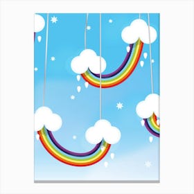 Rainbows And Clouds Canvas Print