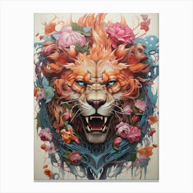 Lion Exployed Canvas Print